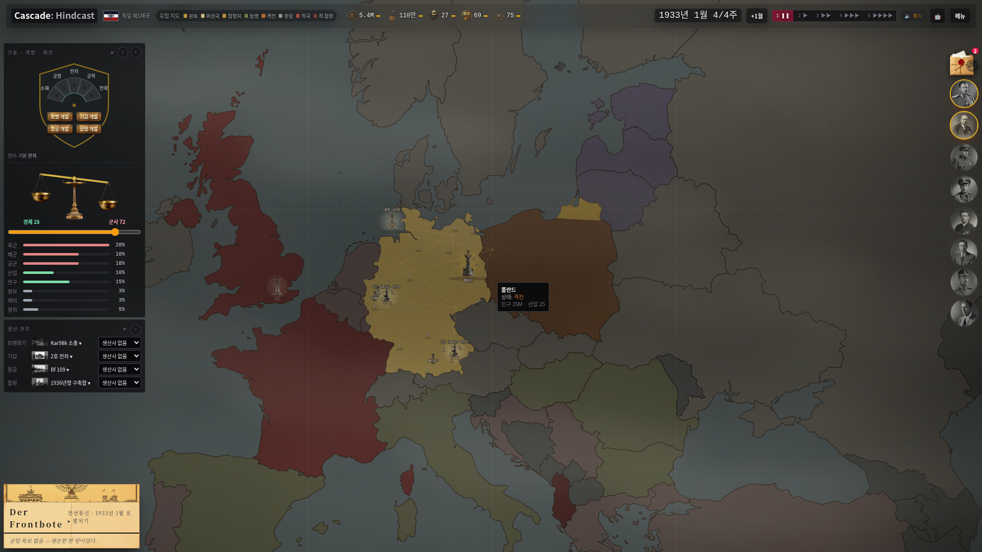 Cascade Hindcast, actual in-game screen